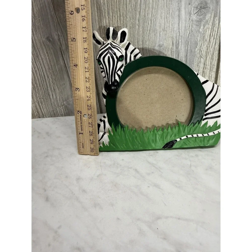 Larson-Juhl Zebra Picture Frame Ceramic Safari Jungle 3D Hand Painted 556723